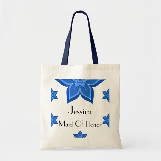 Tote Bag Fleur bleue Mariage d'honneur (Devant)