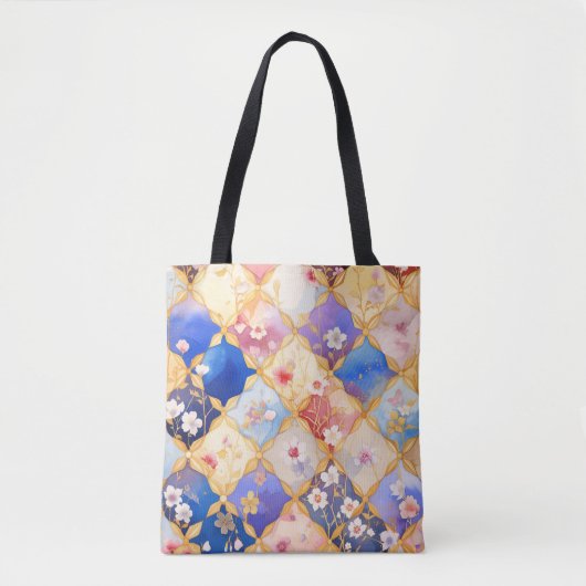 Tote Bag Fleur carré 005 (Devant)