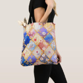 Tote Bag Fleur carré 005 (De près)