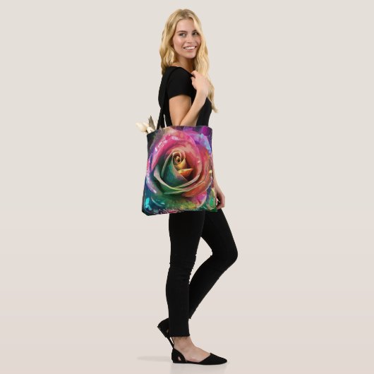 Tote Bag Fleur céleste : Rose Alien (Sur le modèle)