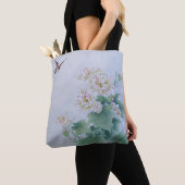 Tote Bag Fleur chinoise avec papillon (De près)