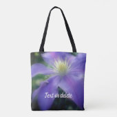 Tote Bag Fleur Clematis violette souple personnalisée (Dos)