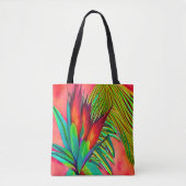 Tote Bag Fleur colorée d'oiseau de paradis (Devant)