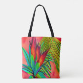 Tote Bag Fleur colorée d'oiseau de paradis (Dos)
