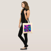 Tote Bag Fleur Confetti violet (Devant (modèle))