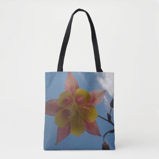 Tote Bag Fleur contre Sky Fourre-tout (Devant)