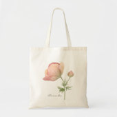 Tote Bag Fleur d'anémone simple aquarelle avec nom (Devant)