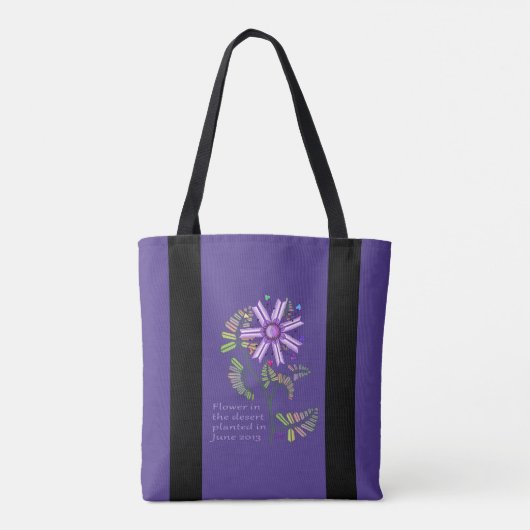 Tote Bag Fleur dans le désert (Dos)