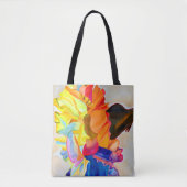 Tote Bag Fleur d'aquarelle Neon Carnation (Devant)