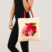 Tote Bag Fleur d'aquarelle pop art Fuchsia rose (Devant (produit))
