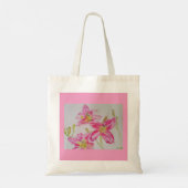 Tote Bag Fleur d'aquarelle rose Lily (Dos)