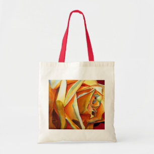 Tote Bag Fleur d'art d'aquarelle rose jaune
