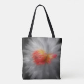 Tote Bag Fleur d'art de dahlia rouge (Dos)
