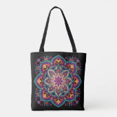 Tote Bag Fleur d'art folklorique boho (Dos)