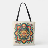Tote Bag Fleur d'art populaire Boho (Dos)