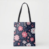 Tote Bag Fleur d'art populaire élégante (Devant)