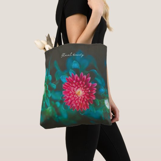Tote Bag Fleur de aster rouge (De près)