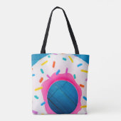 Tote Bag Fleur de beignet jaune et rose (Dos)