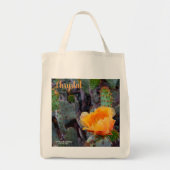 Tote Bag Fleur de cactus à poires orange (Devant)
