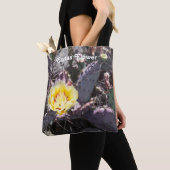 Tote Bag Fleur de cactus jaune (De près)