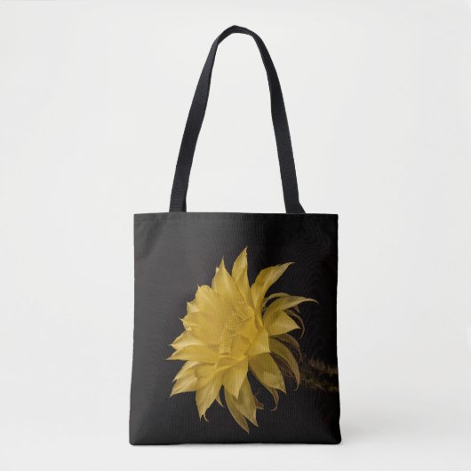 Tote Bag Fleur de cactus jaune en fleurs (Devant)