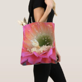 Tote Bag Fleur de cactus rose dans le désert (De près)