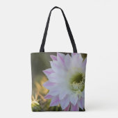 Tote Bag Fleur de cactus violet et blanc (Dos)