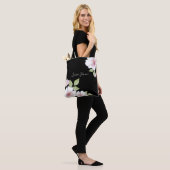 Tote Bag Fleur de cerise végétale couleur rose (Sur le modèle)