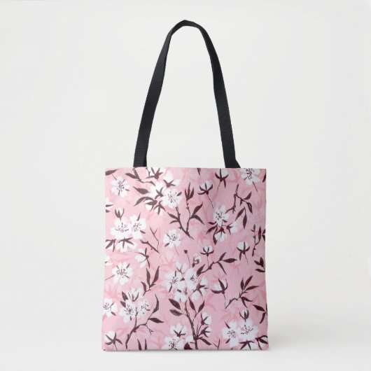 Tote Bag Fleur de cerisier blanc (Devant)