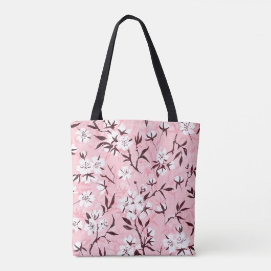Tote Bag Fleur de cerisier blanc (Dos)
