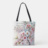 Tote Bag Fleur de cerisier & citation (Dos)