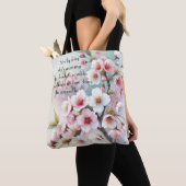 Tote Bag Fleur de cerisier & citation (De près)