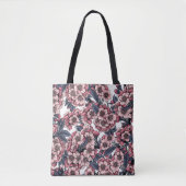 Tote Bag Fleur de cerisier rose et bleu (Devant)