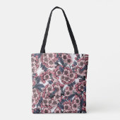Tote Bag Fleur de cerisier rose et bleu (Dos)