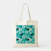 TOTE BAG FLEUR DE CERISIER - SAKURA (BLEU VERT) (Dos)