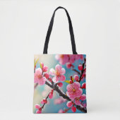 Tote Bag Fleur de cerisiers en fleurs au printemps (Devant)