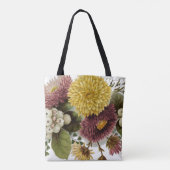 Tote Bag Fleur de chrysanthème mère florale (Dos)
