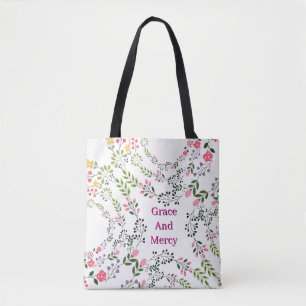 Tote Bag Fleur de Clémence et de Grâce Blanche