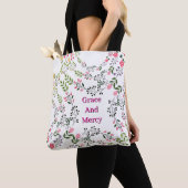 Tote Bag Fleur de Clémence et de Grâce Blanche (De près)