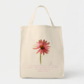 Tote Bag Fleur de cône rose Si cette fleur commence à se fo (Devant)
