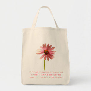 Tote Bag Fleur de cône rose Si cette fleur commence à se fo