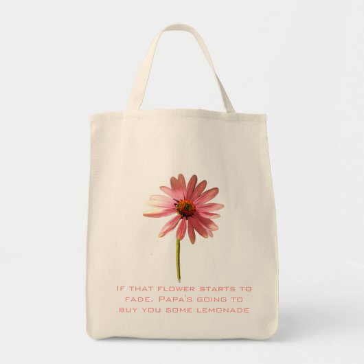 Tote Bag Fleur de cône rose Si cette fleur commence à se fo (Devant)