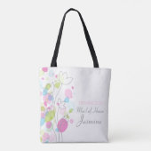 Tote Bag Fleur de Confetti femme de chambre d'honneur (Dos)