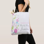 Tote Bag Fleur de Confetti femme de chambre d'honneur (De près)