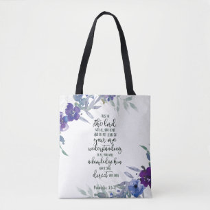 Tote Bag Fleur de confiance dans le Seigneur