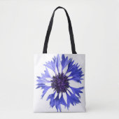 Tote Bag Fleur de corail bleu (Devant)