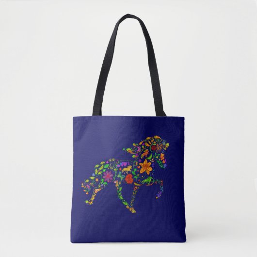 Tote Bag Fleur de couleur (Devant)