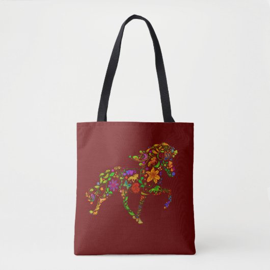 Tote Bag Fleur de couleur (Devant)