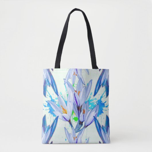 Tote Bag Fleur de crocus Abstrait (Devant)