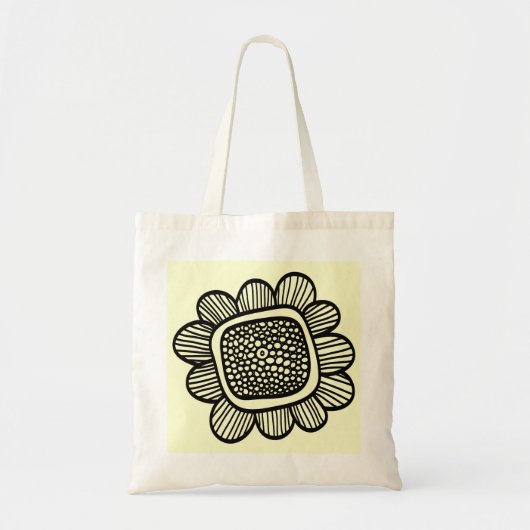 Tote Bag fleur de doodle (Devant)
